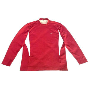 RARE VINTAGE NIKE FIT DRY GOLF QUILTED LONG SLEEVE SPORT TEE MENS-UNISEX L RED